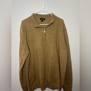 Tasso Elva men’s 1/4 zip men’s 100% cashmere sweater size XXL